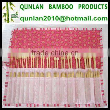 Customized Bamboo Knitting Needle Bag