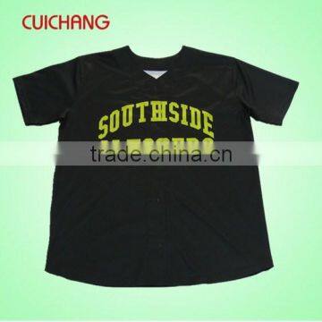 Baseball uniform design &blank black baseball jersey&korean baseball jersey cc-060