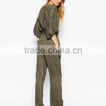 2015 Fashionable Hot Sale OEM Customized Wrap Front Women Jumpsuit photo-2