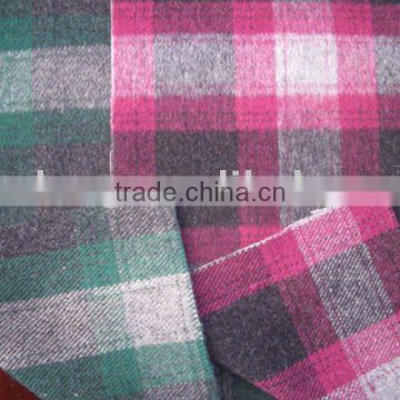 Overcoating fabric-plaid wool fabric