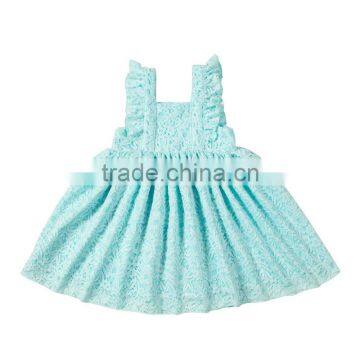 Summer Boutique Baby Girl's Dress Hot Sale New Design High Quality Vintage Lace Dress Flower Girl Dress photo-3