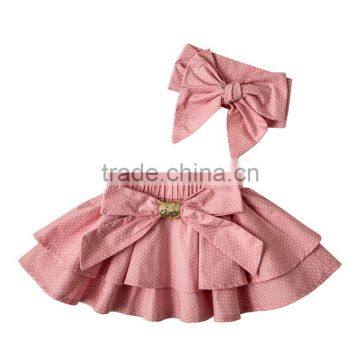 Summer Hot Sale Cute Baby Mini Skirt With Matching Headband