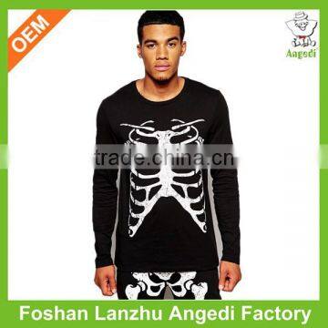 High Quality Long Sleeve T-Shirt With Rib Cage Print