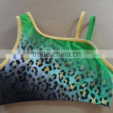 Professional Cheerleading Sports Bra, Anti-slip Silicon Gripper on Bottom