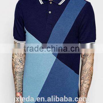 Custom Men Breathable Colour Block Panel Slim Fit Sports Polo Shirt,China Manufacturer Polo T-shirt photo-3