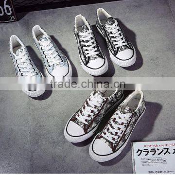 English Printing Men's Casual Canvas Shoes in Good Price photo-6