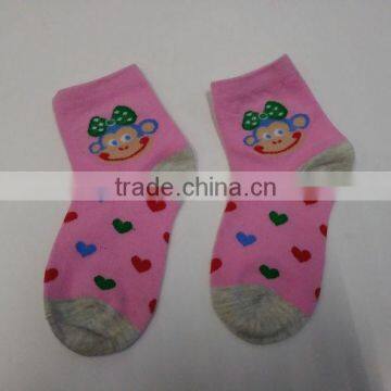 shy monkey baby socks