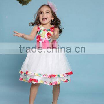 High Quality Cotton Lining Tulle Layered Flower Girl Dress photo-2