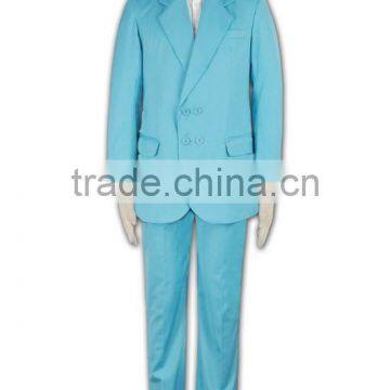 Tailor-made Festival Short Sleeve Low MOQ Brand New Design Cheap Blue Mens Suits photo-2