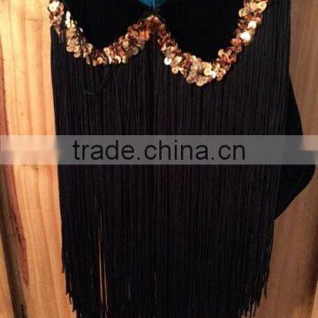 Girls Green Black Gold Dance Dress Costume Size Child Large photo-3