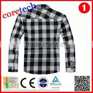 Newest Popular White Black Flannel Shirt Factory photo-3