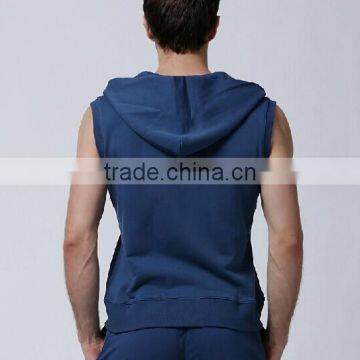 Customized Sleeveless Gym Hoodies With Logo photo-2