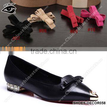 Shoe Accessories Bowknot Decorations for Shoes Silk fabric Bow