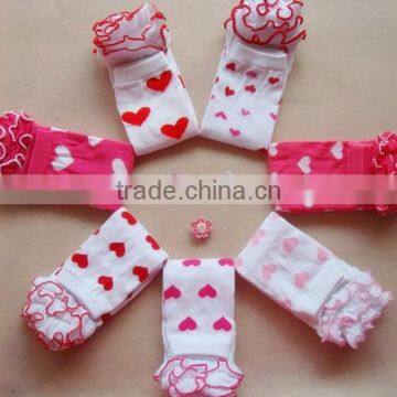 Valentines day! lovely heart ruffle newborn baby leg warmers knitting leg warmers for kids