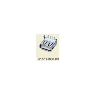 USB A Female Single - clubfoot SMT