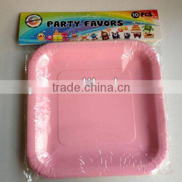 Square Color Printed Paper Plate