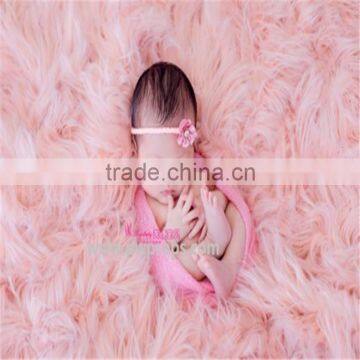 Newborn Faux Fur suffer posing fur Baby wool blanket layer backdrop Long pile nest filler photography props Background