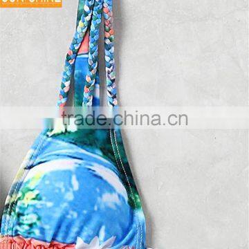 Double Braided Straps Bikinis Brazilian Cut Reversible Bikini photo-3