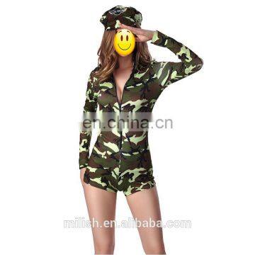 wholesale Sexy Uniforms halloween sexy costumes policewomen camouflage uniforms for sale MFJ-0022