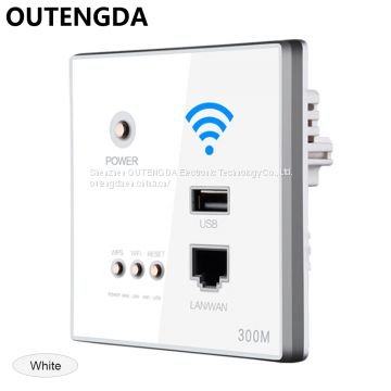 OUTENGDA 300M In-Wall AP Access Point Wireless WiFi router USB-charging Socket Wall Mount Wi-Fi AP Router with WPS