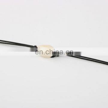 Fashion Chocker Necklaces Black Korea Wax Rope Choker Necklace With Shell photo-4
