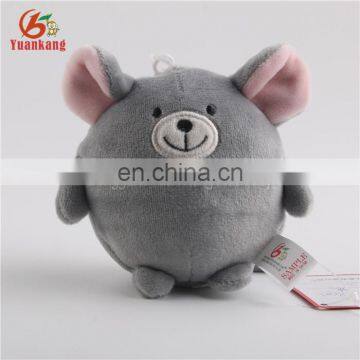 Cheap custom mini plush cute mouse keychain toys with backpack clip