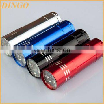 2017 new product aluminum portable high power mini torch light led torch with 9LED