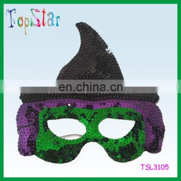 Fashion Halloween Adult Wicked Witch sequin Masks Scary Halloween Party Fancy Dress