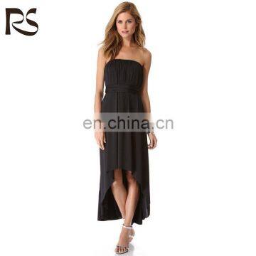 off shoulder low back casual party short front long back dress