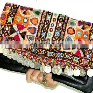 Stunning Coin leather Rabbari work Banjara Clutch bag#gypsy#bohofashion#bohochic#suede