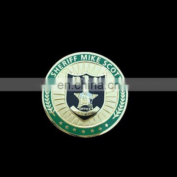 Factory sale eagle logo painting green color copper blank coin