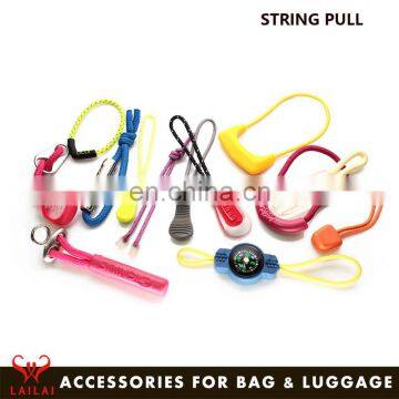 Fashion fancy zip pulls cord plastic custom zipper puller