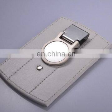 CUSTOM CARD WALLET WHOLESALE LEATHER MONEY CLIP WITH LOGO