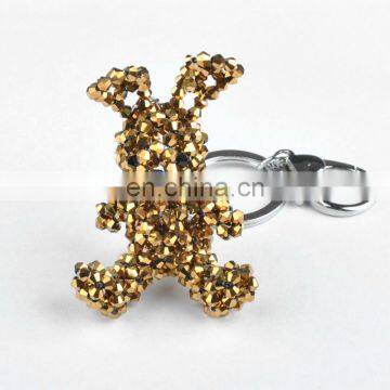 key chain glass beads animal