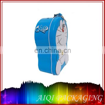 Doraemon round shape printed metal tin box