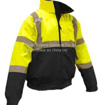 Wholesale Custom Breathable Hi Vis Bomber Jacket