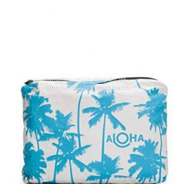 full printed cosmetic bag for beach and travel