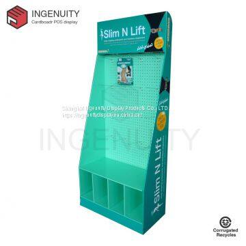 Cardboard hooks display with MDF board for slim lift FSDU-HOOK-018
