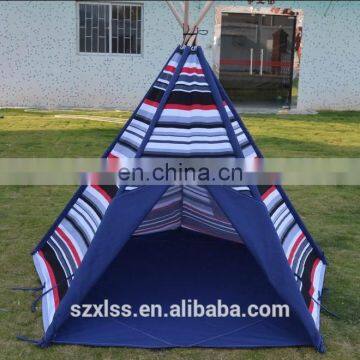 2018 new outdoor garden wood and 220g Cotton Canvas kids playground equipment furniture mini camping tent