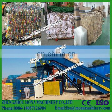 Double horizontal conveyor cylinder hydraulic baler scrap paper waste paper baling press