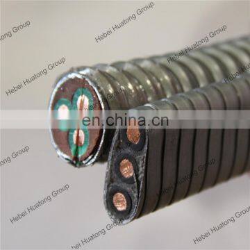 QYEEF10 3KV/5KV 2AWG 4 AWG esp power cable submersible oil pump steel tape armored ESP cable