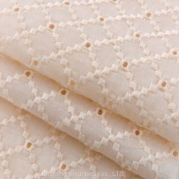 Swiss Voile White Cotton Fabrics Embroidered Bridal Lace Embroidery Fabric photo-2
