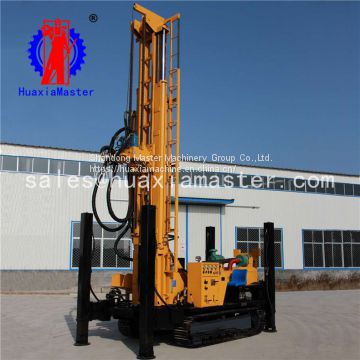 FY600 crawler base water well drilling rig machine driven by diesel engine with 600m drilling depth pneumatic DTH and mud drill