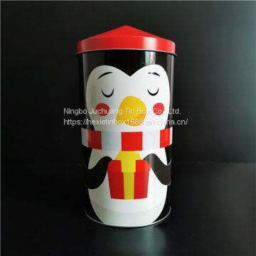 Biscuit Cookie / Tea Cylinder Cake Tin Colored Storage Tin Box