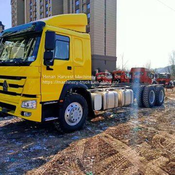 Sinotruk Howo 6x4 371hp Cargo Chassis Truck With 12R24 Tyres for Somaliland