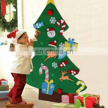 New design handmade felt diy christmas hanging tree for children