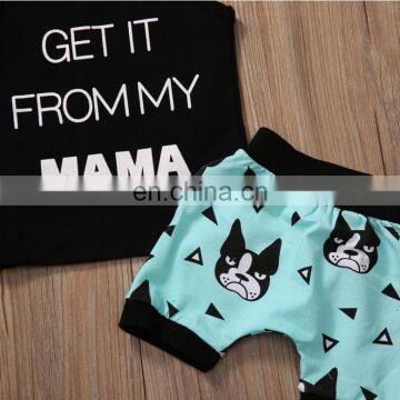 Fashion Children Waistcoat Tops And Short Pants Letter Summer Kids Boy Clothes photo-2