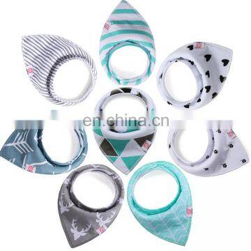 100% Organic Cotton 8 Pack Baby Bandana Bibs for Drooling and Teething photo-2