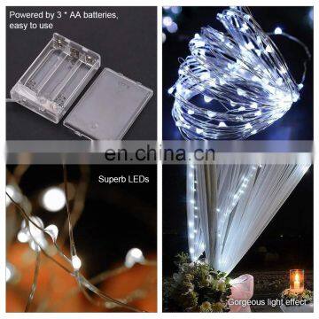 Battery Powered 10M Fairy Lights Led Strings for Bedroom Christmas Parties Wedding Centerpiece Decoration photo-5