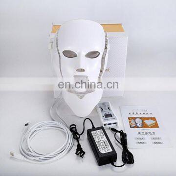 Многофункциональная цветочувствительная фотонная маска для ухода за кожей лица и шеи, светотерапия, 7-цветная LED-маска для лица и шеи photo-4